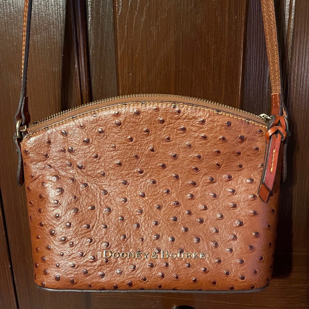 DOONEY & BOURKE OSTRICH CROSSBODY PURSE
